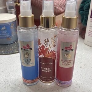 Bath & Body Works Shimmer Mist Trio - Blue, Pink, Clear